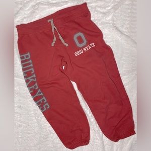 Women’s Ohio State Buckeyes Capri Red Sweatpants